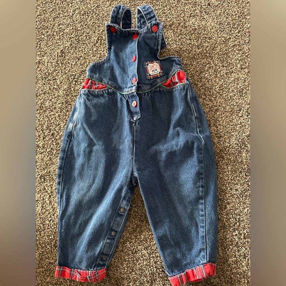 Vintage Oshkosh vest back overalls in size 3t